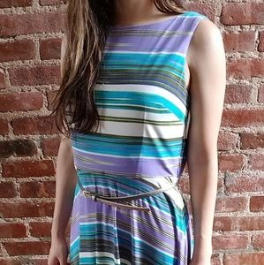 Evan-Picone striped dress